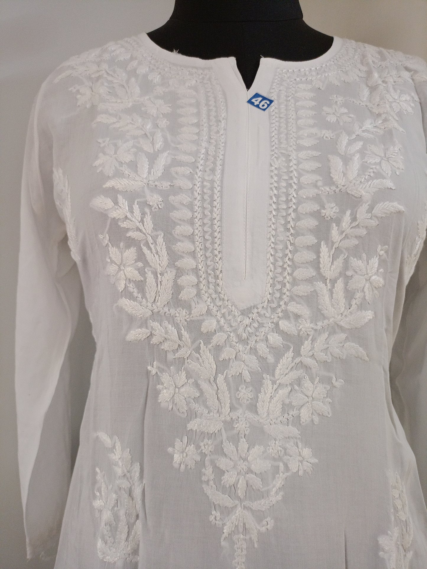 WHITE MODEL HEAVY HANDWORK KURTI