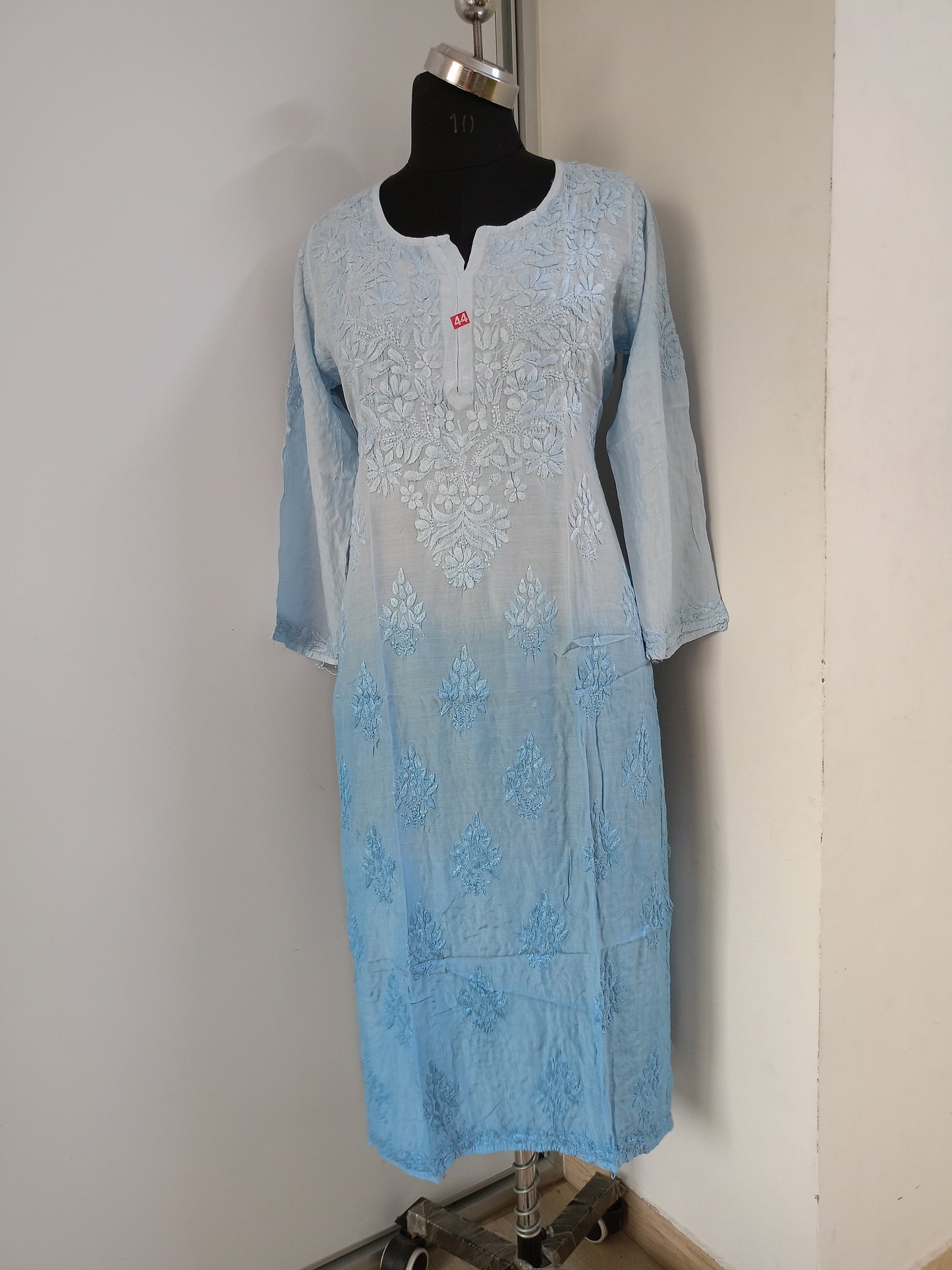 PURE MUSLIN SHADED HANDWORK KURTA