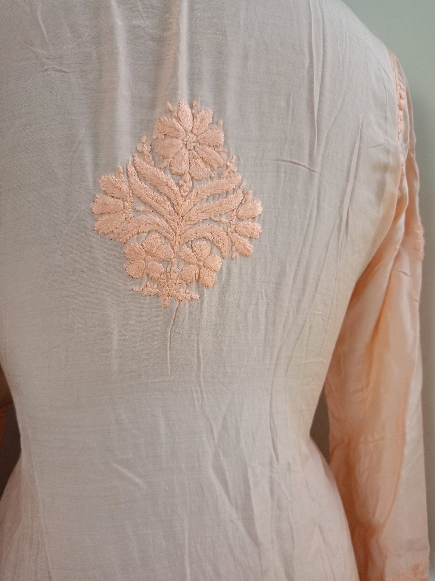 PURE MUSLIN SHADED HANDWORK KURTA