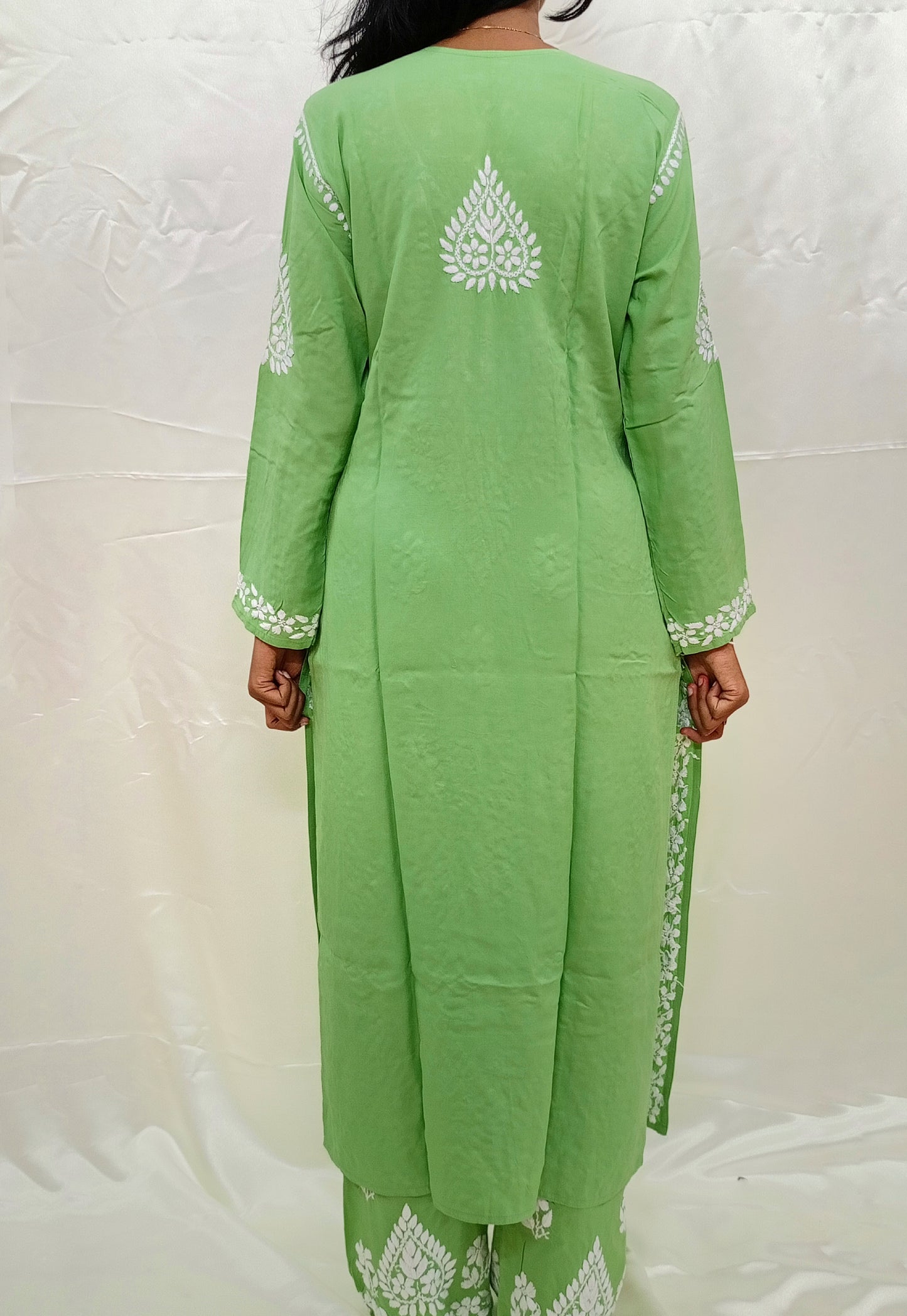 Modal Cotton White Work Pair In 3D Work