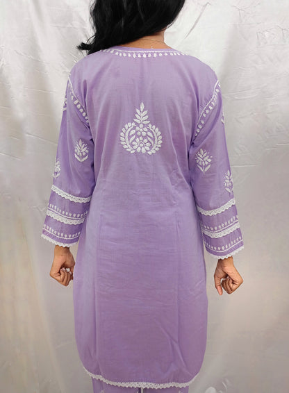 co-ord set in mul cotton