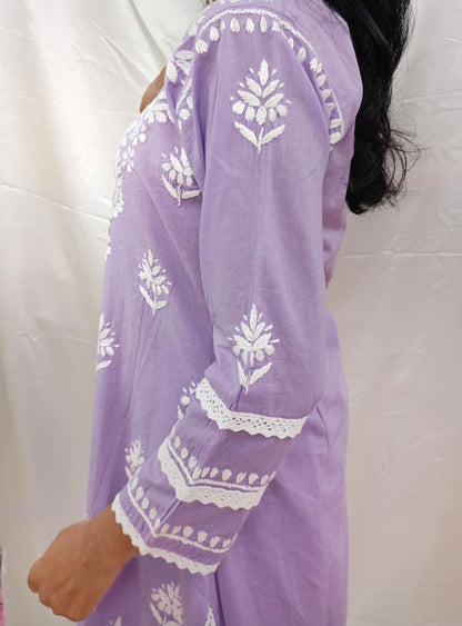 co-ord set in mul cotton