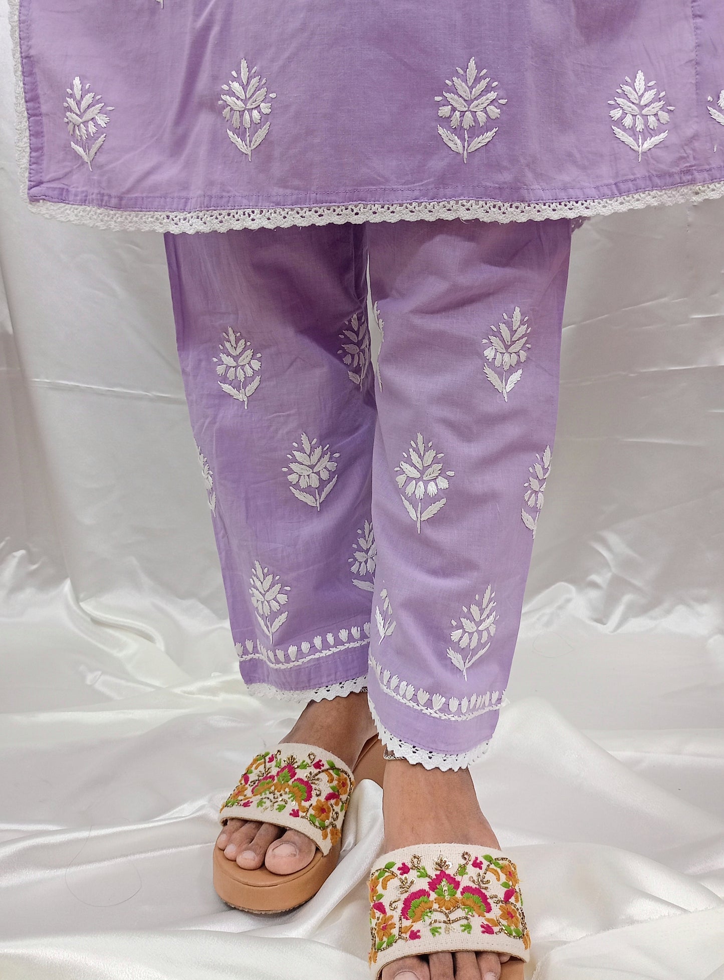 co-ord set in mul cotton