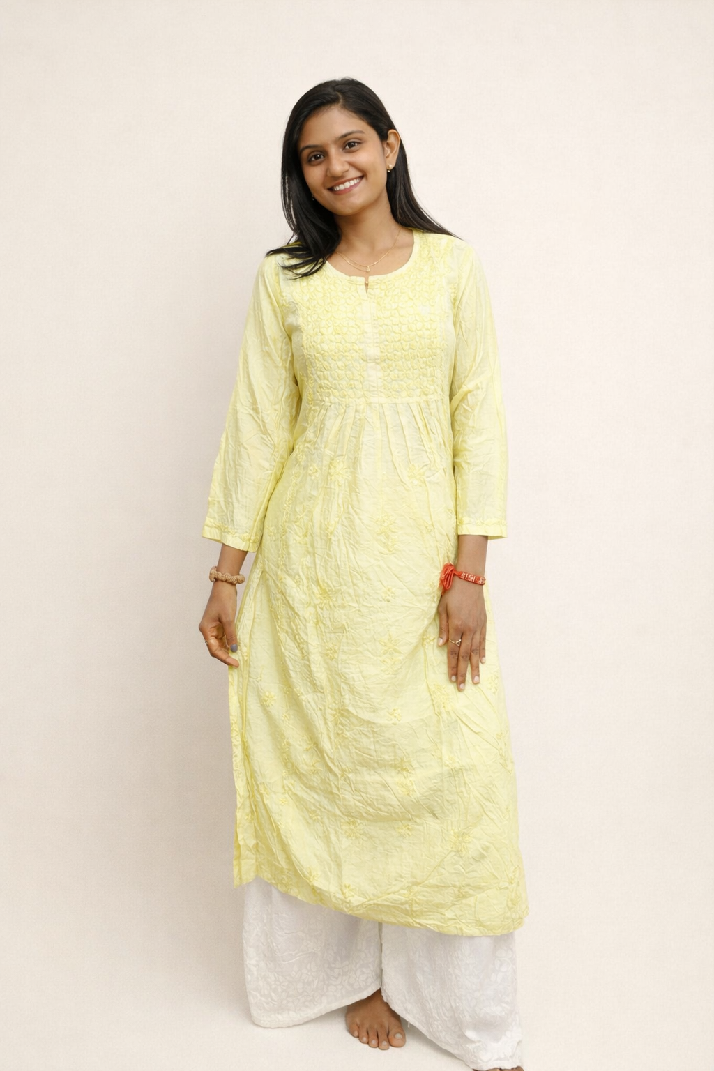 Pure chanderi silk nayra cut kurti