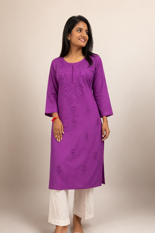 Linen long kurta