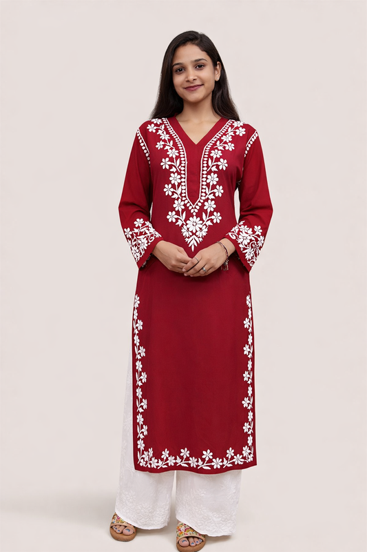 V neck modal long Kurta