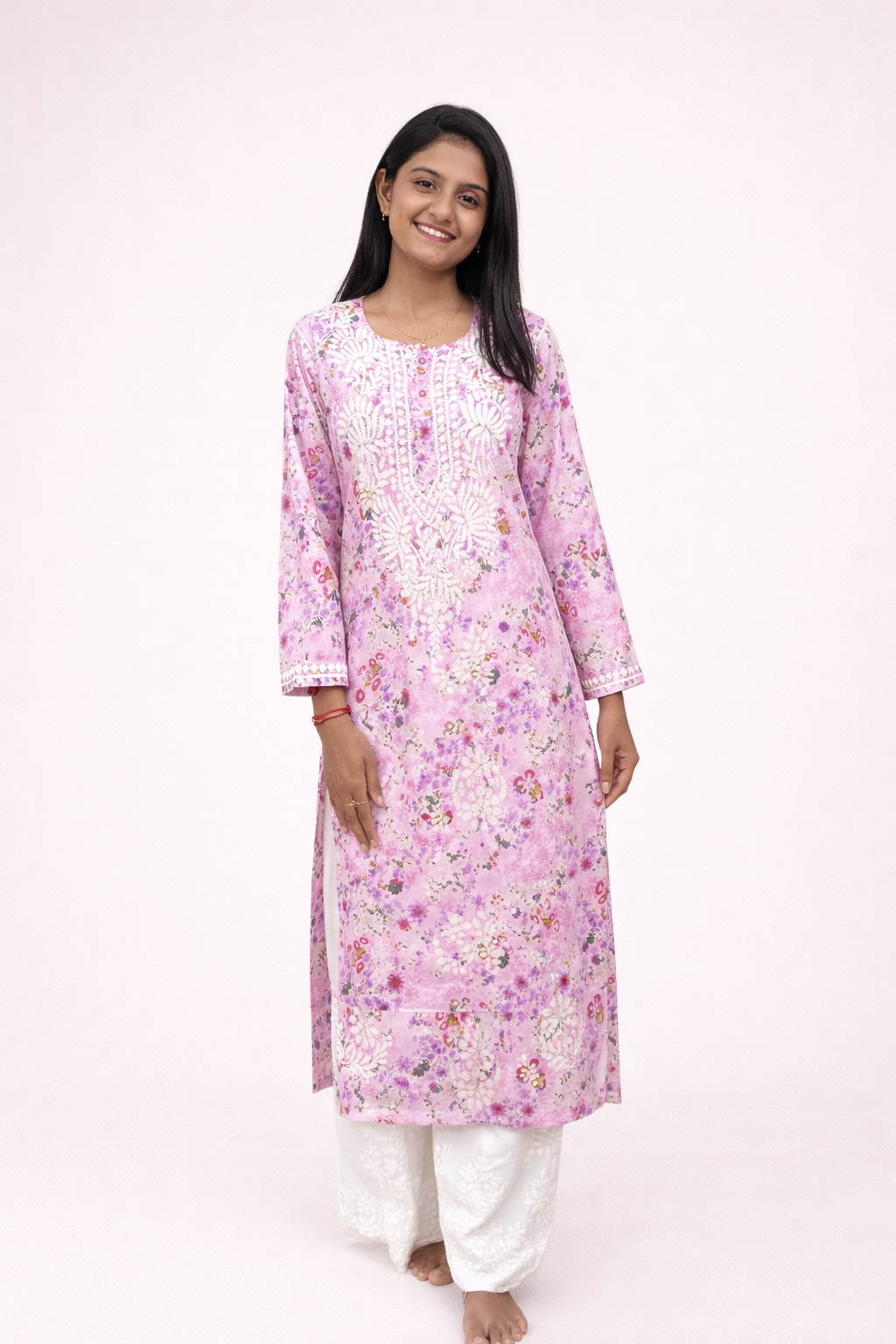 Cotton printed long kurta