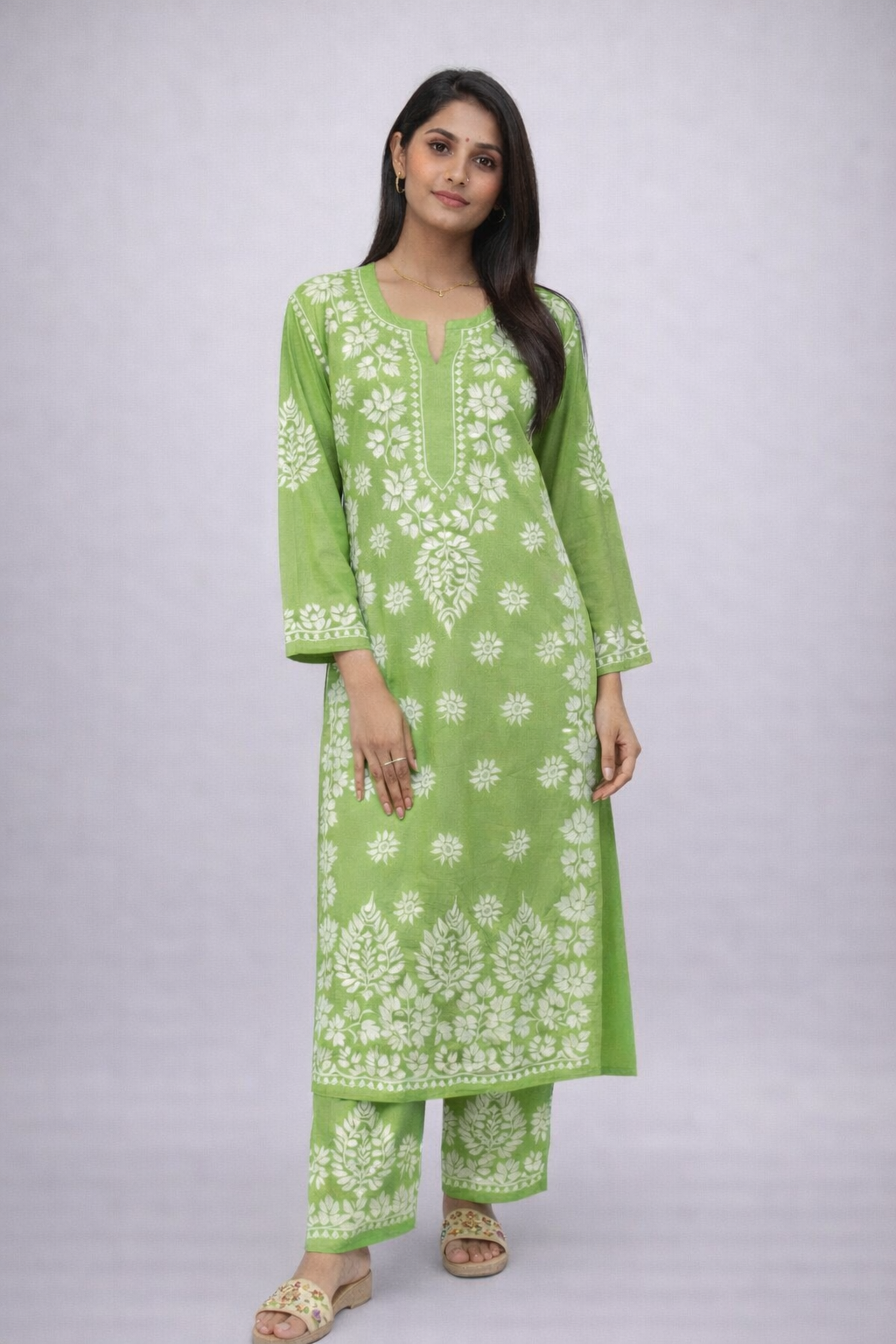 Modal Cotton White Work Pair In 3D Work