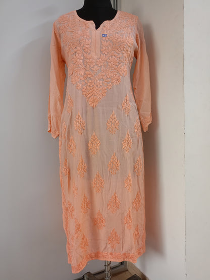 PURE MUSLIN SHADED HANDWORK KURTA