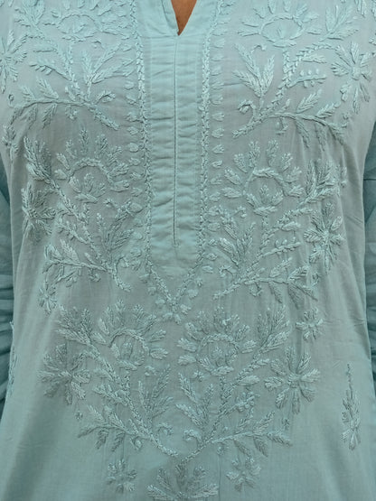 dobby cotton long kurti