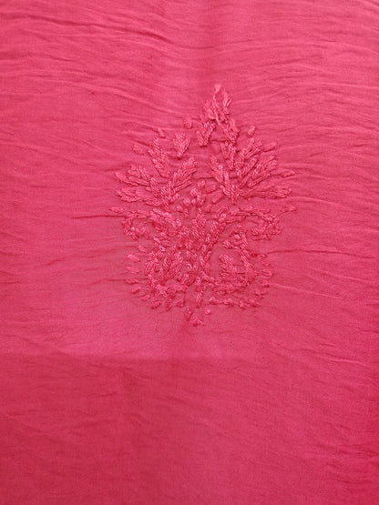 angrakha pattern kurti in chanderi silk material