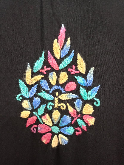 multi color black long kurti