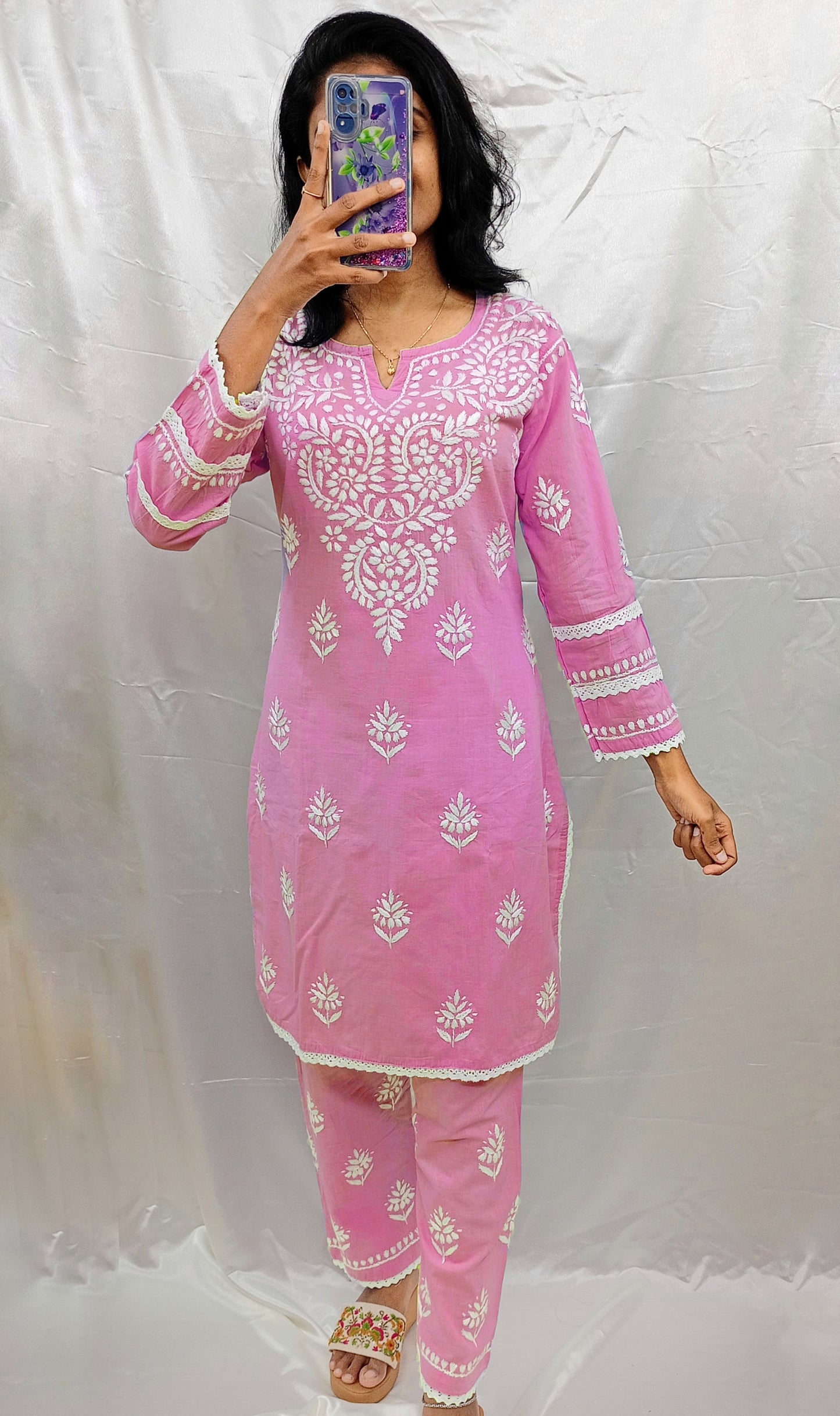 co-ord set in mul cotton