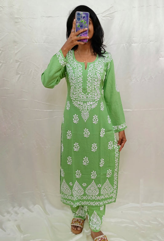 Modal Cotton White Work Pair In 3D Work