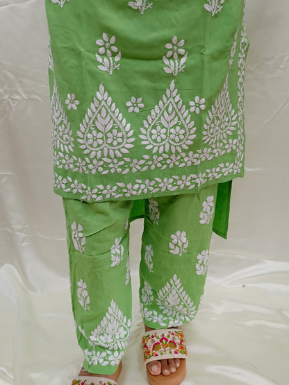 Modal Cotton White Work Pair In 3D Work