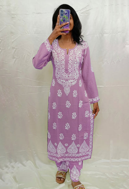 Modal Cotton White Work Pair In 3D Work