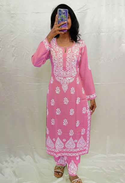 Modal Cotton White Work Pair In 3D Work