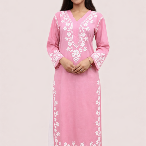 V neck modal long kurti