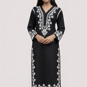 V neck modal long kurti