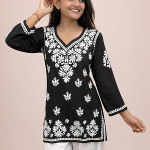 V neck modal short kurti