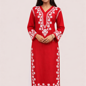 V neck modal long kurti