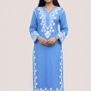 V neck modal long kurti