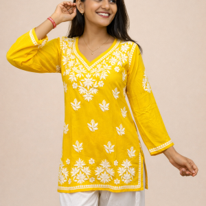 V neck modal short kurti