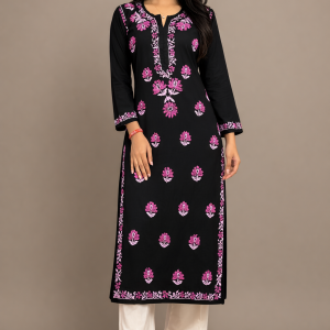 Black Multi colour modal long kurta