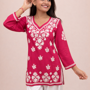 V neck modal short kurti