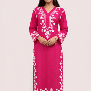 V neck modal long kurti