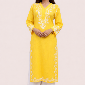 V neck modal long kurti